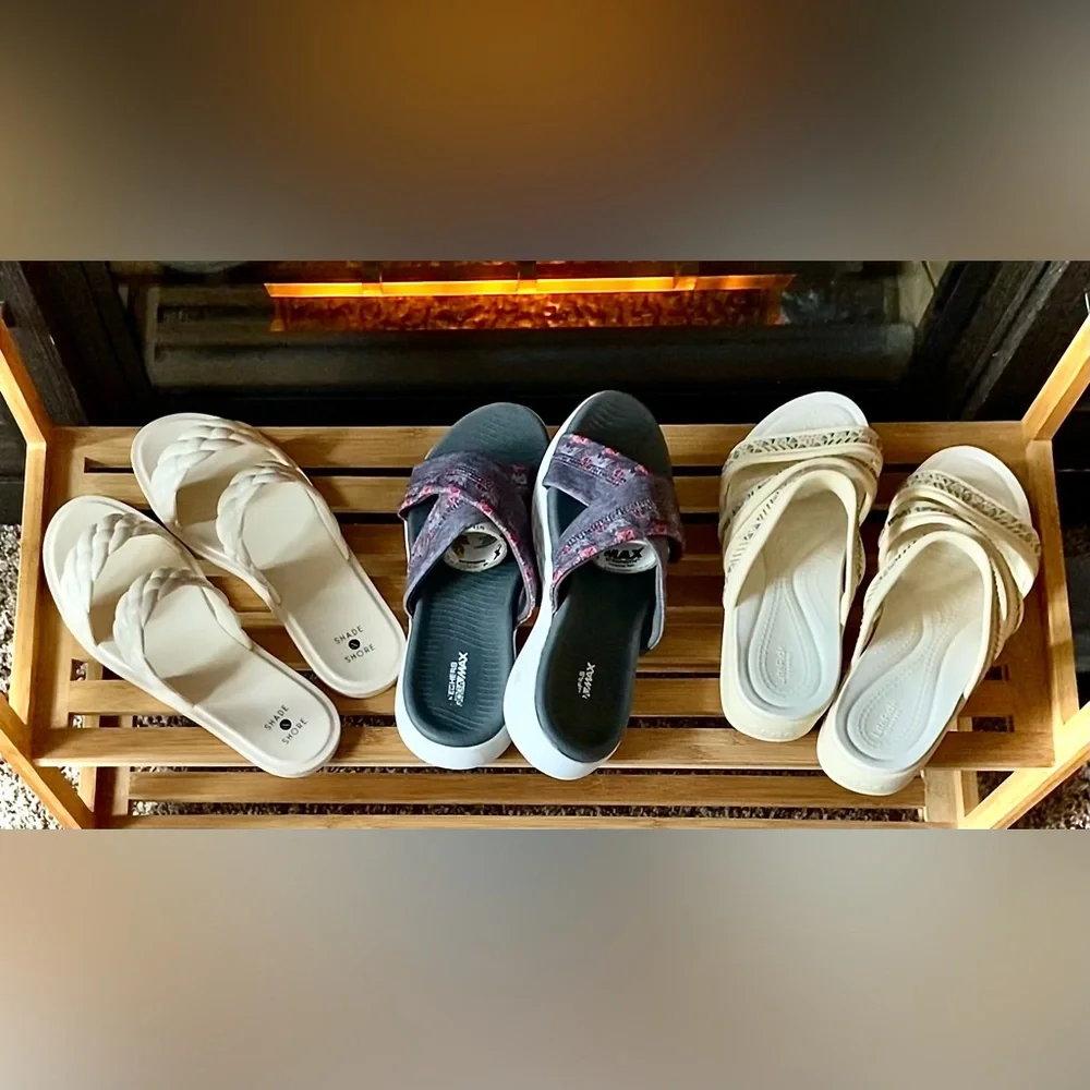 Bundle 3 Sandals-One Crocs, One Sketchers, One S & S, All Sz-8 Used/Nice/Clean